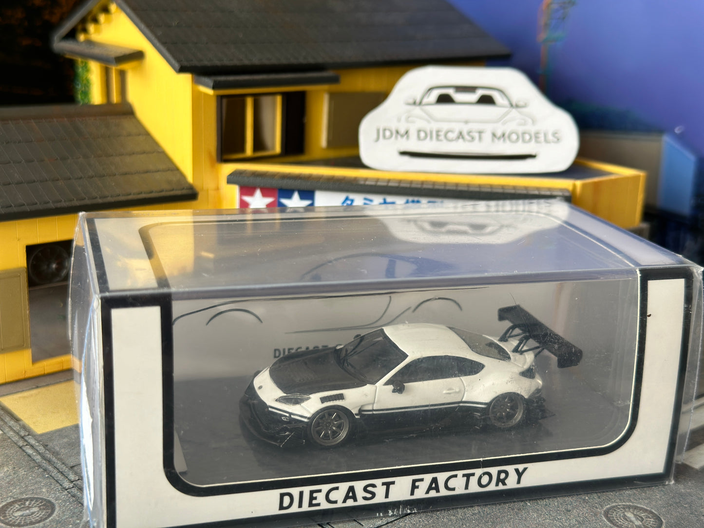 YM x Diecast Factory Toyota GR86 Widebody Fujiwara Racing Sports Model Resin 799pcs
