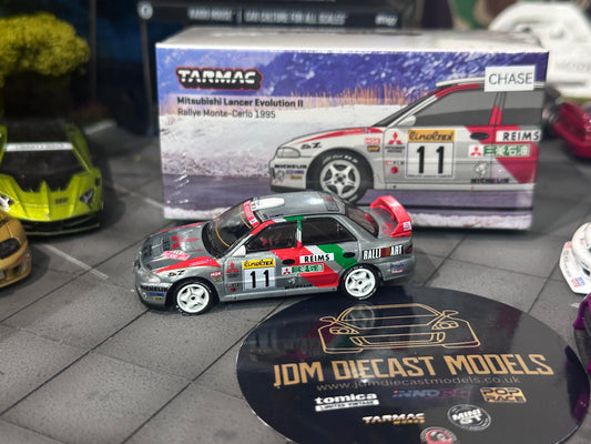 [Chase] Tarmac Works Mitsubishi Lancer Evolution II - Rallye Monte-Carlo 1995, T. Mäkinen / S. Harjanne T64G-049-95MCR11