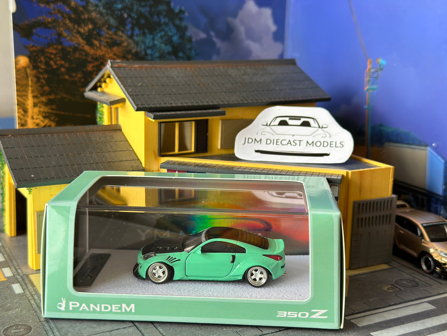 YM Model Fairlady 350Z Pandem Green Resin 299pcs