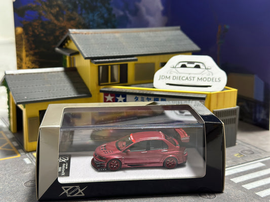 ERROR 404 1/64 MITSUBISHI LANCER EVO IX VOLTEX RED CARBON ( Rare limited 299)