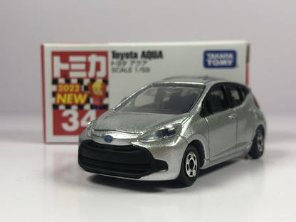 Takara Tomy Tomica No. 34 Toyota AQUA Silver 2022 First Release