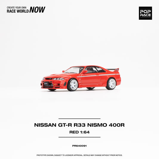 POPRACE 1/64 Nissan Skyline GT-R 400R RED