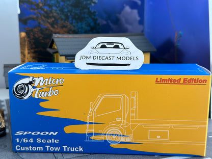 Micro Turbo Spoon Custom Tow Truck Flatbed Trailer Model