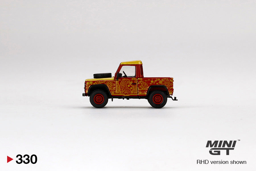 Mini GT Land Rover Defender 90 Pickup 2022 Chinese New Year Hong Kong Exclusive MGT00330-R