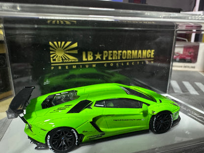 LB PERFORMANCE 1:64 LIBERTY WALK LB-WORKS Aventador LP700 Green Resin