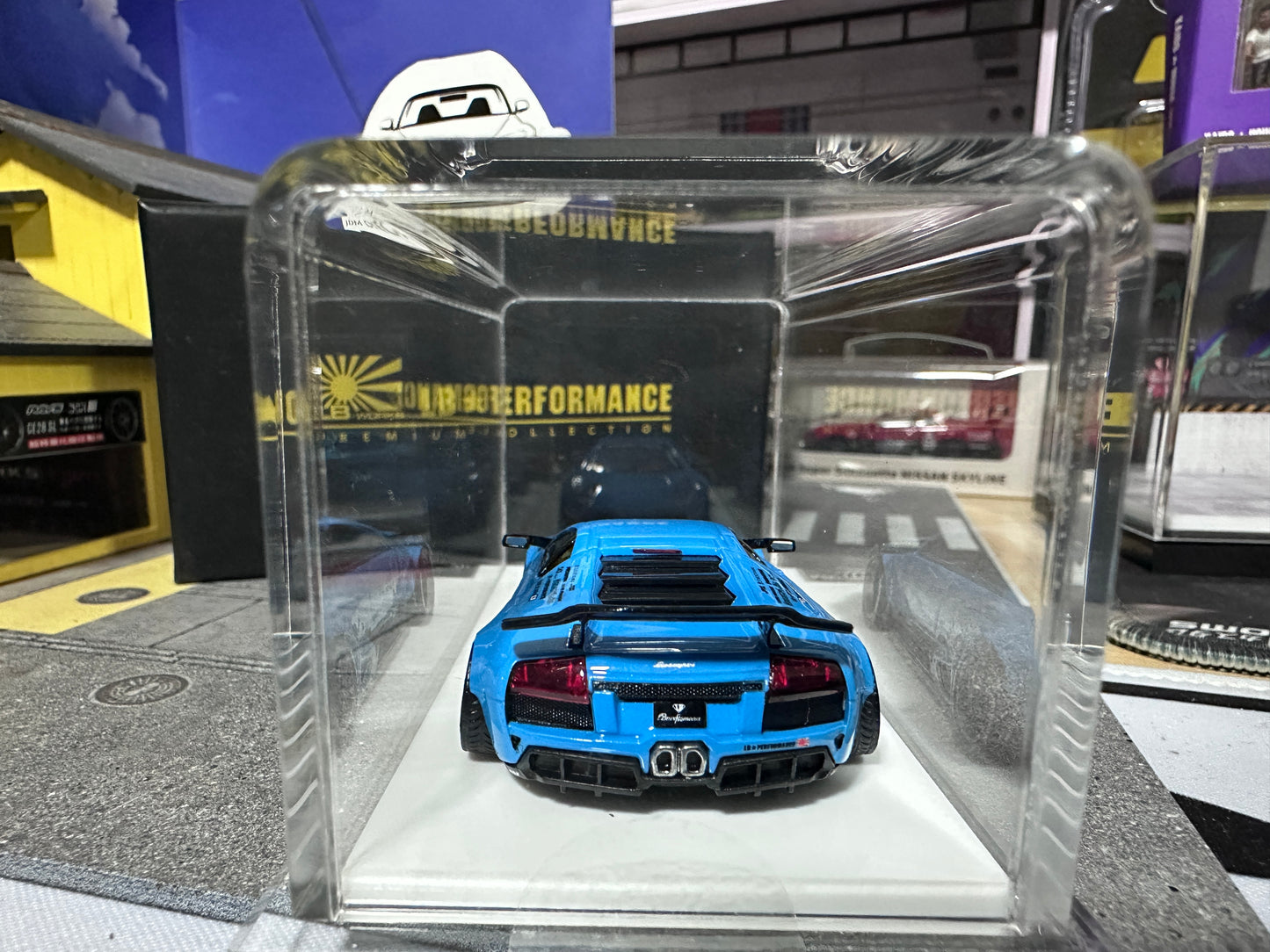 LB PERFORMANCE 1:64 LIBERTY WALK LB-WORKS Murcielago LP670 Baby Blue Resin Rare 012/999pcs