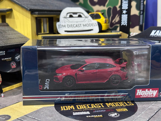 Hobby Japan Honda CIVIC TYPE R FK8 2017 with Engine Display Model Flame Red HJ641055AR