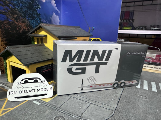 MiniGT Car Hauler Trailer Type C White AC21