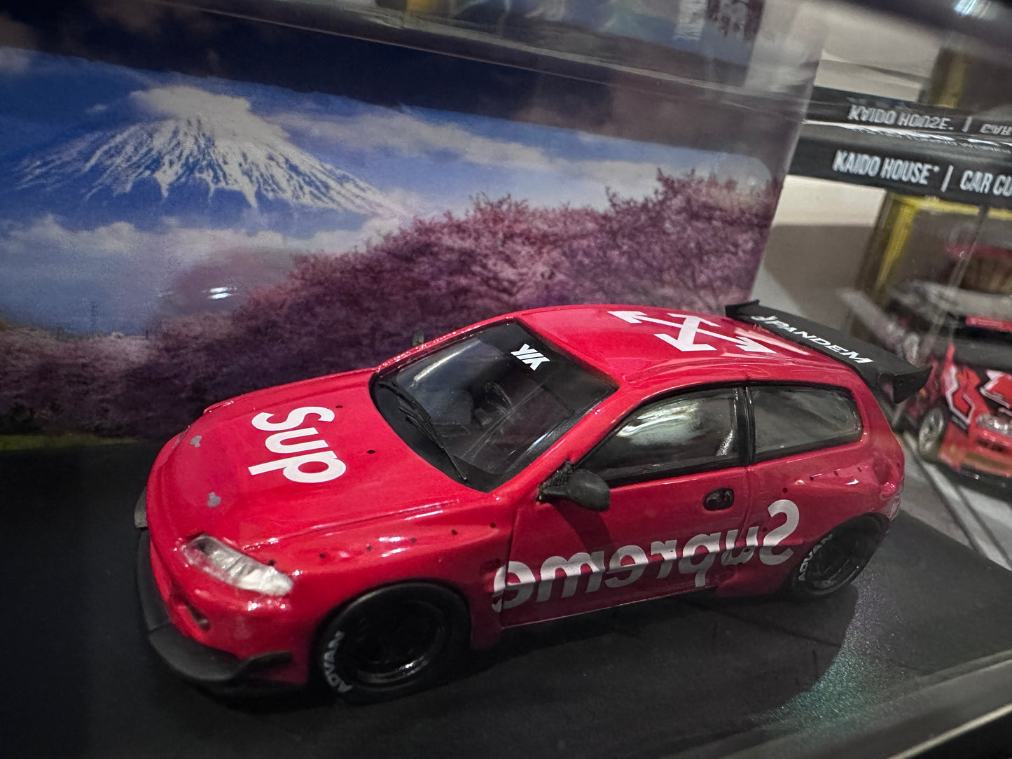 Fuji Honda Civic EG6 Pandem Rocket Bunny Supreme Red