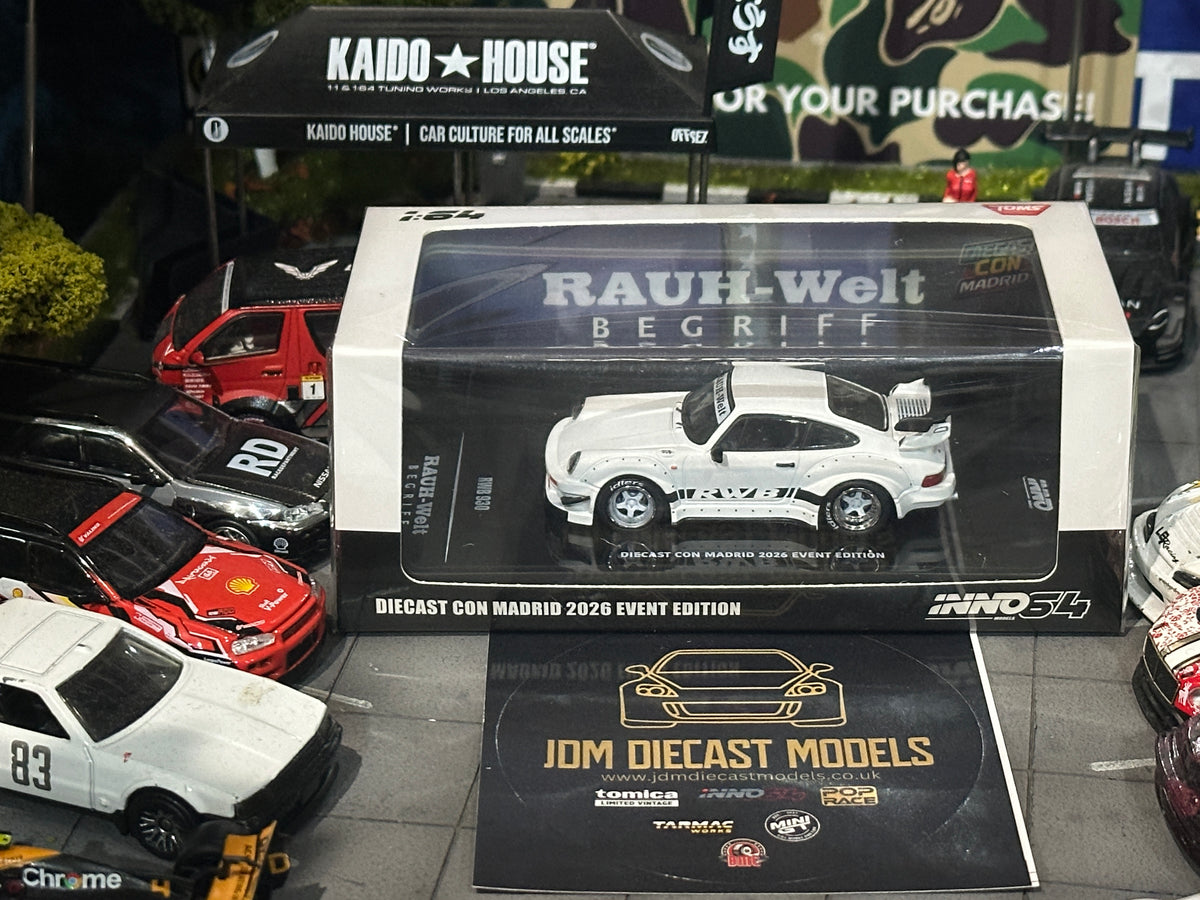 Inno64 RWB 930 Matt White Diecast Con Madrid 2026 Event Edition