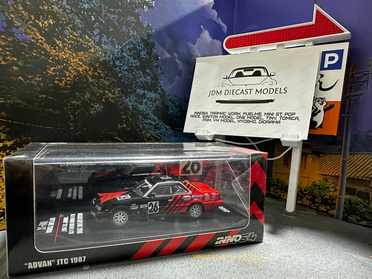 Inno64 Nissan Skyline 2000 RS-X Turbo DR30 #26 Advan JTC 1987 IN64-R30-AD87