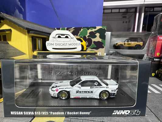 Inno64 Nissan Silvia S13 V2 Pandem Rocket Bunny White
