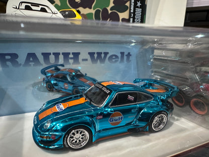 Fast Speed RWB 993 GT Chrome Gulf comes with extra sets of Wheels