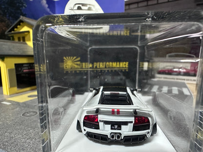 LB PERFORMANCE 1:64 LIBERTY WALK LB-WORKS Murcielago LP670 White/Red Resin Rare 047/999pcs