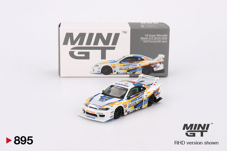 Mini GT Nissan LB-Super Silhouette S15 SILVIA #555 2023 Formula Drift Japan MGT00895