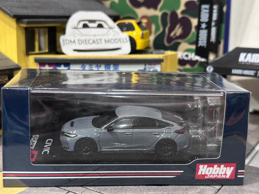 Hobby Japan Honda Civic Type R FL5 with Engine Display Model Sonic Gray Pearl HJ641063GM