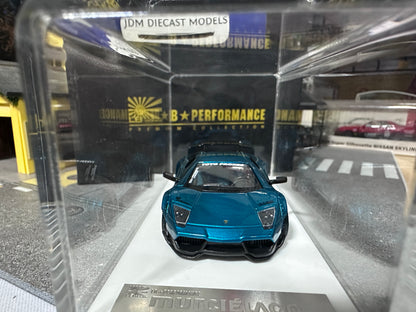 LB PERFORMANCE 1:64 LIBERTY WALK LB-WORKS Murcielago LP670 40th Anniversary Blue Resin Rare 018/999pcs