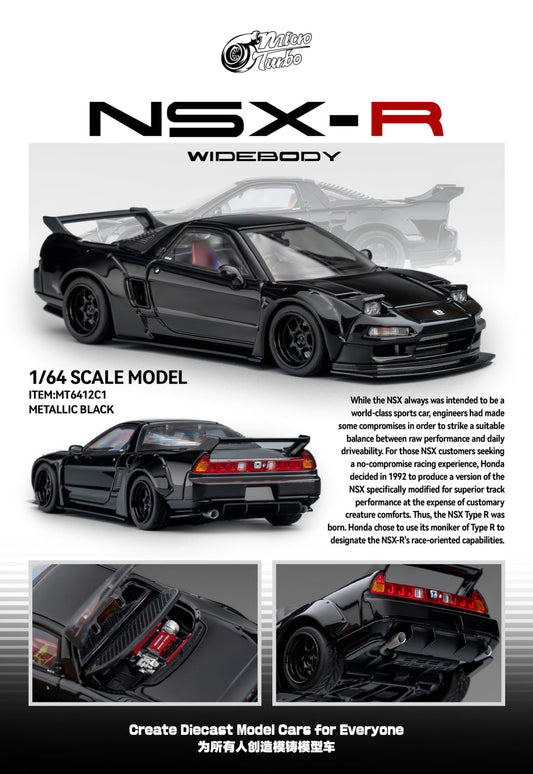 Micro Turbo Custom Honda NSX-R Wide Body Metallic Black MT6412C1