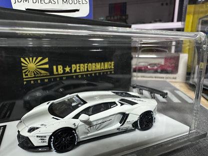 LB PERFORMANCE 1:64 LIBERTY WALK LB-WORKS Aventador LP700 White Resin