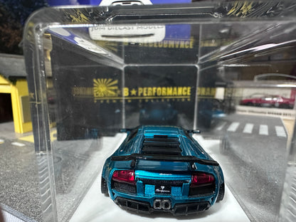 LB PERFORMANCE 1:64 LIBERTY WALK LB-WORKS Murcielago LP670 40th Anniversary Blue Resin Rare 018/999pcs