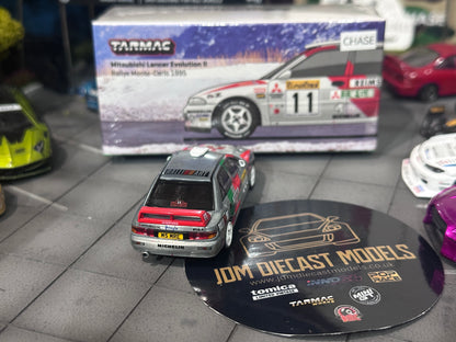 [Chase] Tarmac Works Mitsubishi Lancer Evolution II - Rallye Monte-Carlo 1995, T. Mäkinen / S. Harjanne T64G-049-95MCR11