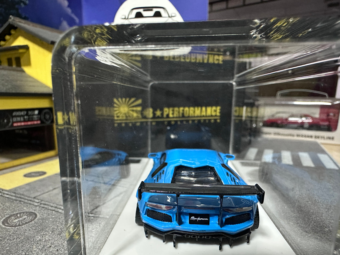 LB PERFORMANCE 1:64 LIBERTY WALK LB-WORKS Aventador LP700 Blue Resin
