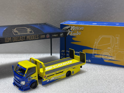 Micro Turbo Spoon Custom Tow Truck Flatbed Trailer Model
