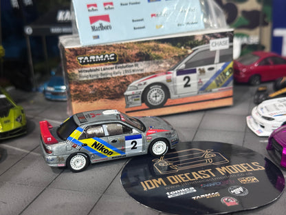 [Chase] Tarmac Works Mitsubishi Lancer Evolution III - Hong Kong-Beijing Rally 1995 Winner, K. Eriksson / S. Parmander T64G-050-95HKBR02