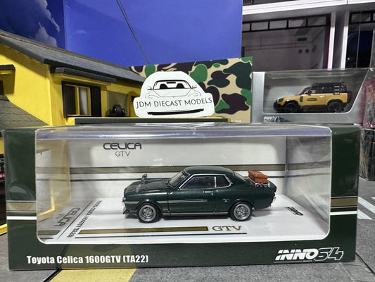 Inno64 Toyota Celica 1600GT TA22 Green with luggage