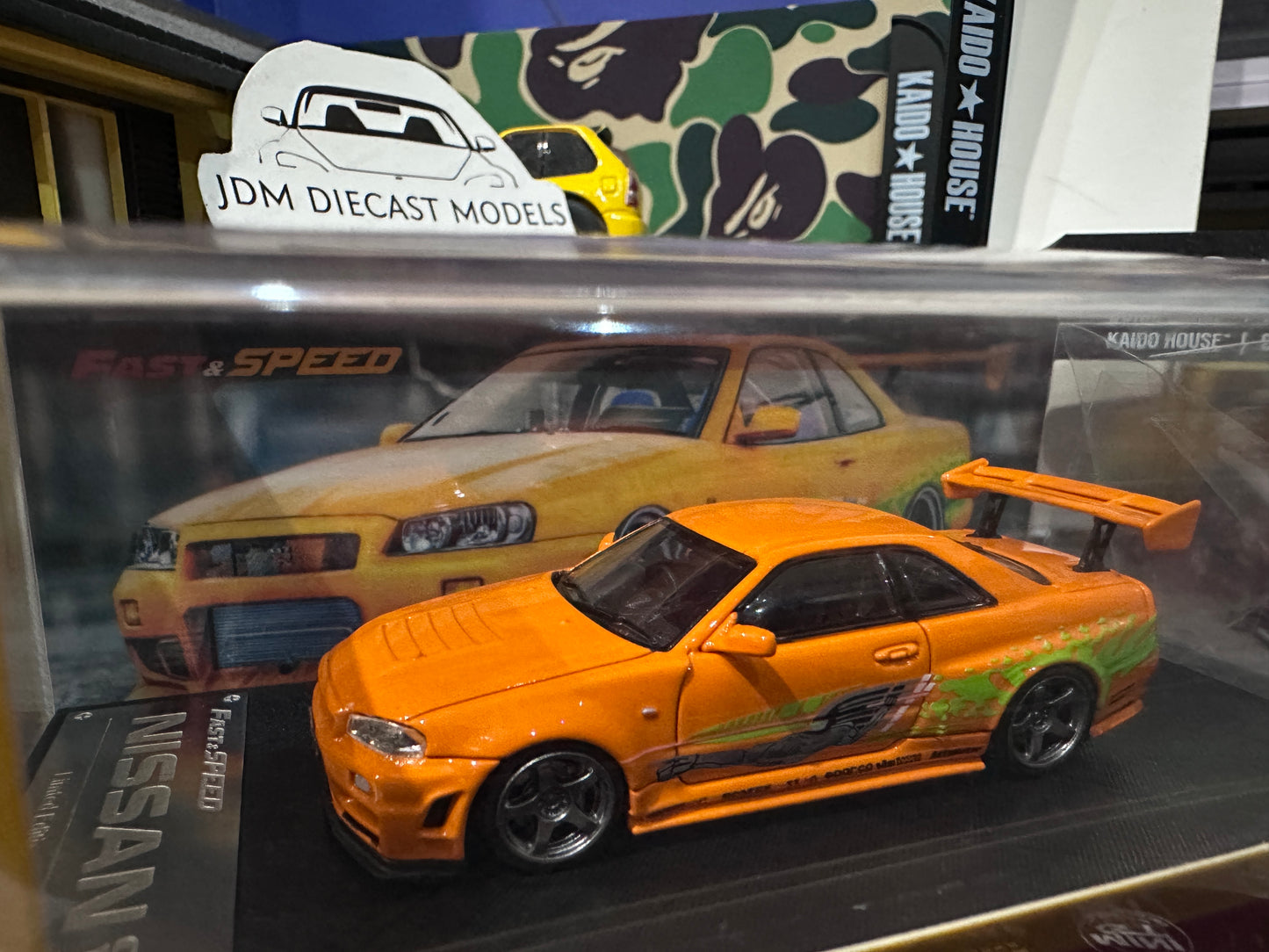 FAST SPEED NISSAN SKYLINE GTR R34 Orange Fast & Furious High Wing