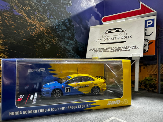 Inno64 Honda Accord Euro-R CL7 #91 Spoon Sports IN64-CL7-SP
