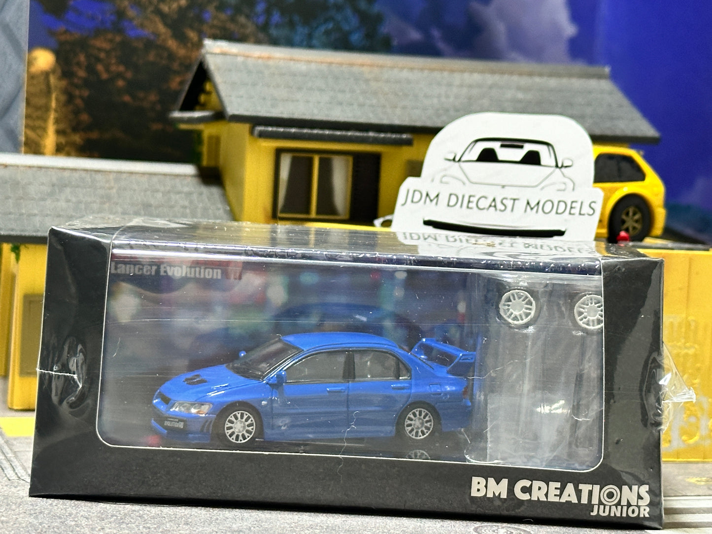 BM Creations Mitsubishi Lancer Evolution VII Blue 64B0088