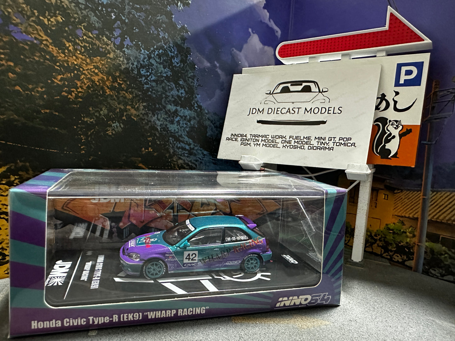 Inno64 Honda Civic Type-R EK9 Wharp Racing IN64-EK9-JDM12