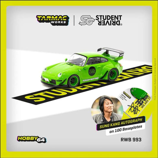 Preorder April 2023 Tarmac Works RWB 993
Rough Rhythm Fuel Fest
Student Driver
- Sung Kang Autograph on 100 Baseplates
 £22.49