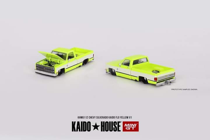 Chevy Silverado Kaido Flo Yellow V1 KHMG112