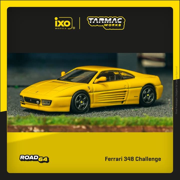 Preorder June 2025 Tarmac Works Ferrari 348 Challenge
Yellow