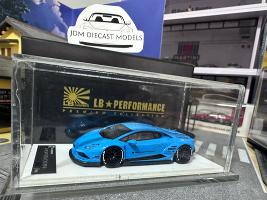 LB PERFORMANCE 1:64 LIBERTY WALK LB-WORKS Huracan LP610 Blue Resin