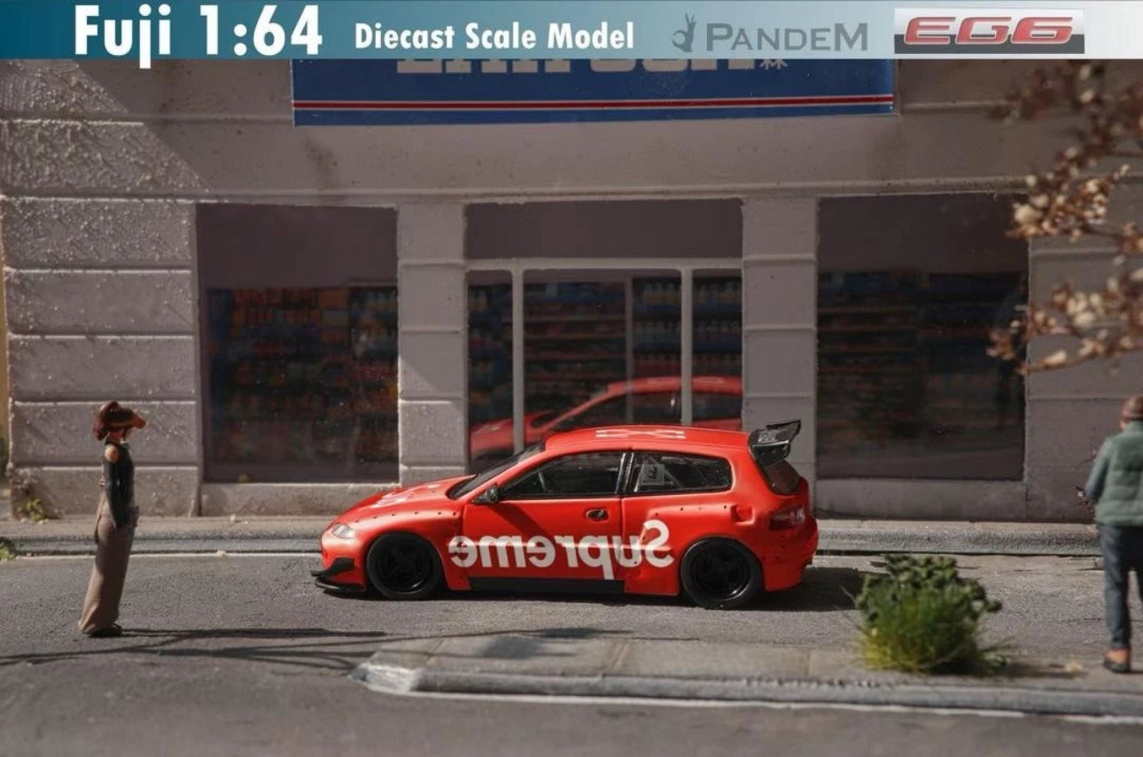 Fuji Honda Civic EG6 Pandem Rocket Bunny Supreme Red