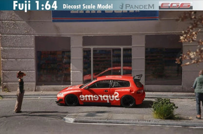 Fuji Honda Civic EG6 Pandem Rocket Bunny Supreme Red