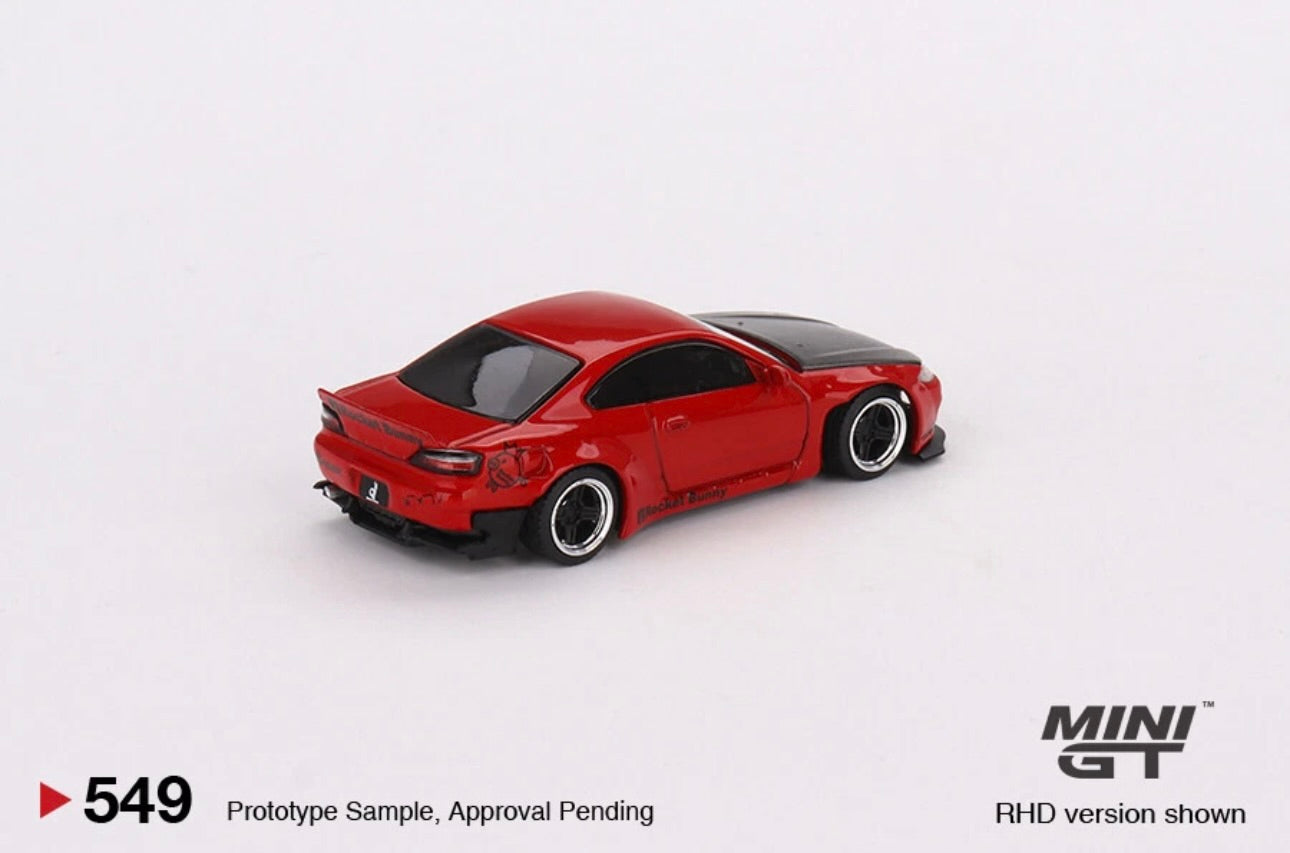 Mini GT Nissan Silvia (S15) Rocket Bunny Red RHD 2023 Taiwan Exclusive MGT00549