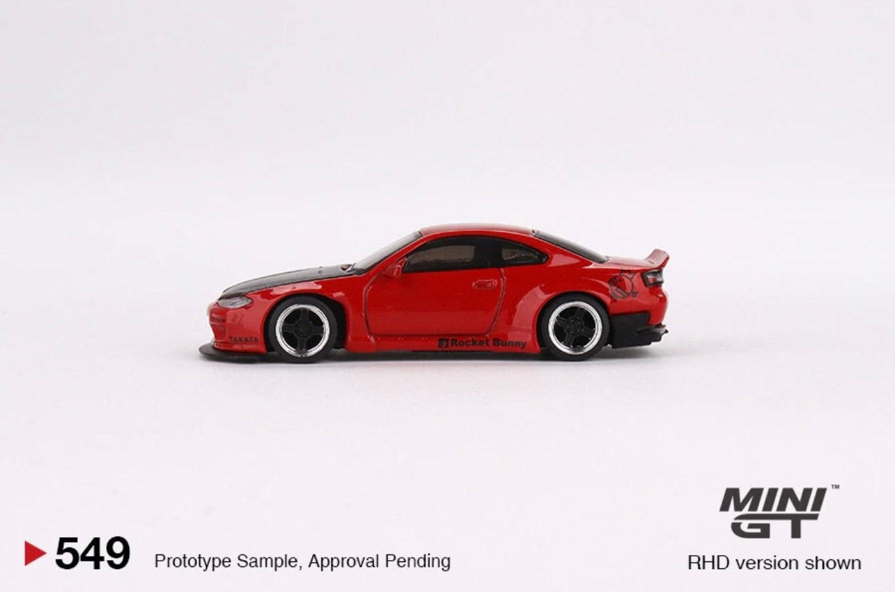 Mini GT Nissan Silvia (S15) Rocket Bunny Red RHD 2023 Taiwan Exclusive MGT00549