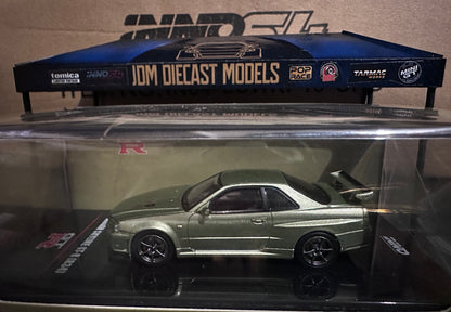 Inno64 Nissan Skyline GT-R R34 V-Spec II Nür Millennium Jade IN64-R34VS-MJADE