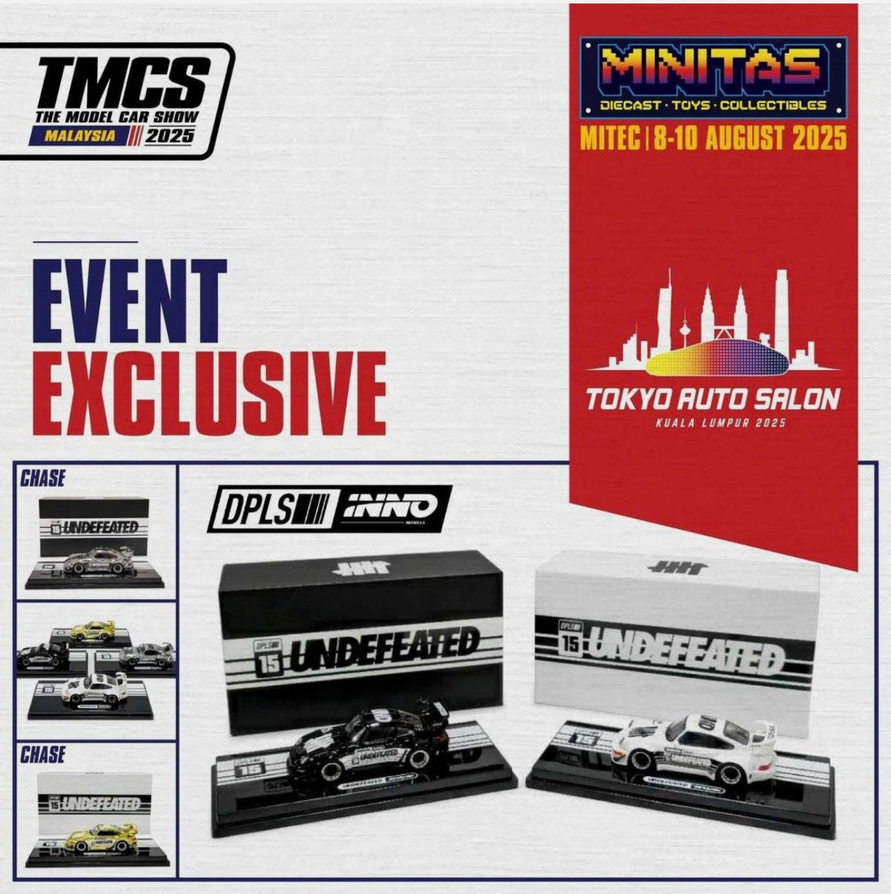 Inno64 DPLS Undefeated Porsche Set RWB993 & RWB964 Tokyo Auto Salon 2025 TMCS25