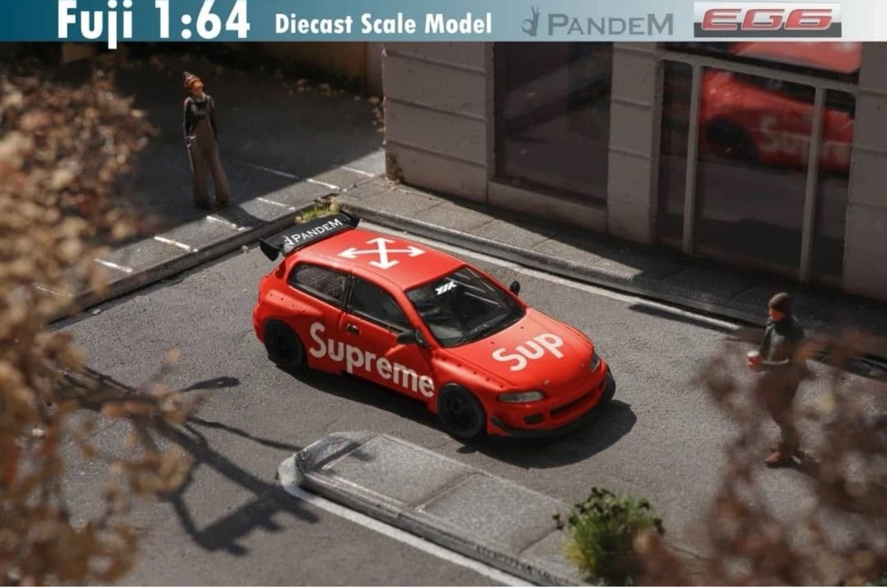 Fuji Honda Civic EG6 Pandem Rocket Bunny Supreme Red