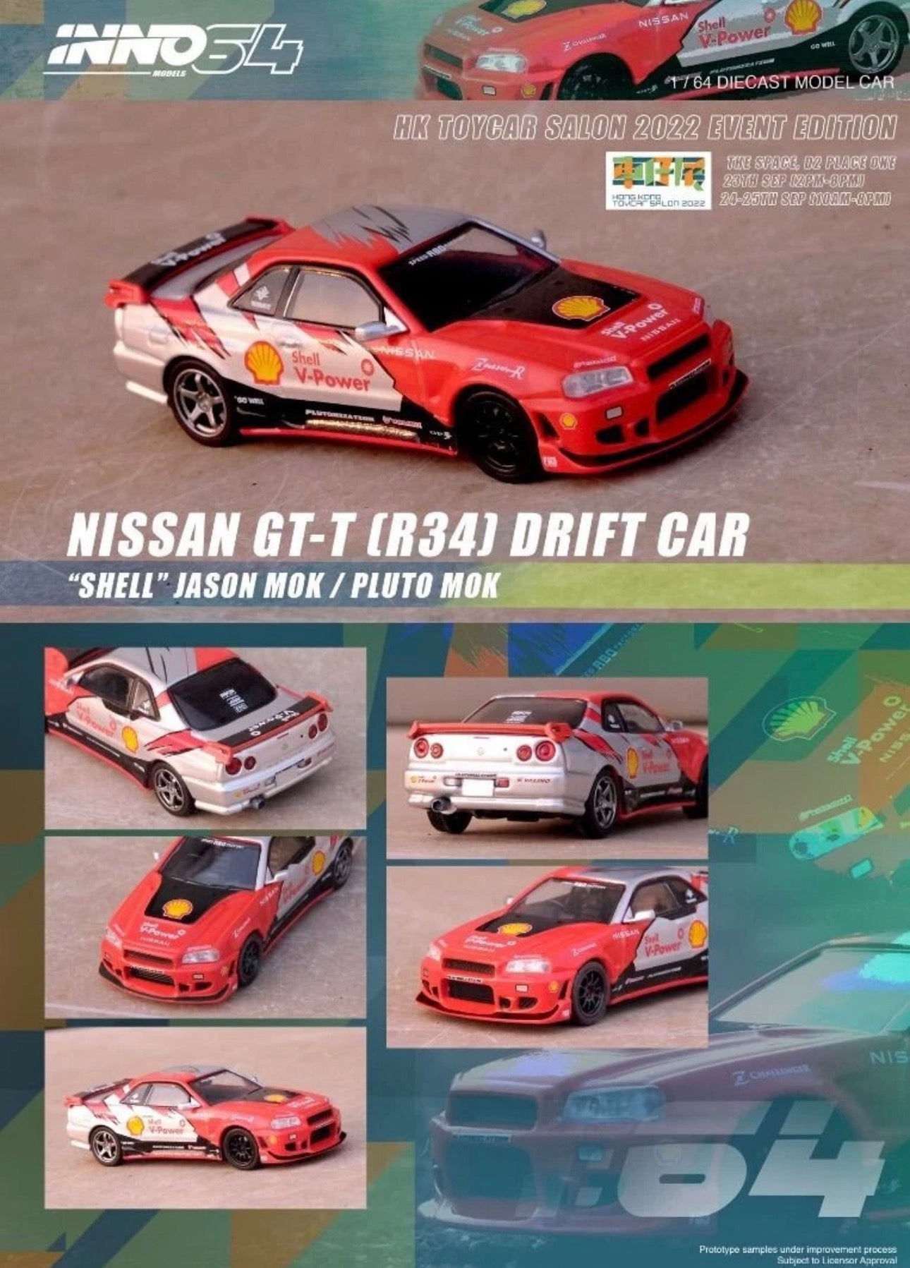 Inno64 Nissan Skyline GT-T R34 Drift Car Shell Hong Kong Jason Mok