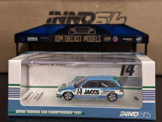 Inno64 Honda Civic EF9 #14 JACCS JTC 1991 IN64-EF9-JAC91