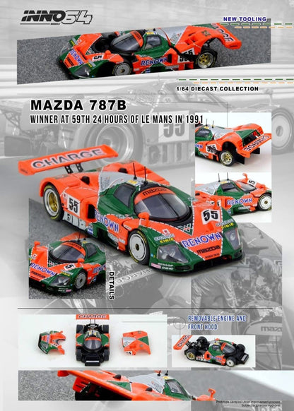 Inno64 MAZDA 787B Winner At 24 Hours Le Mans 1991 IN64-787B-LM91W