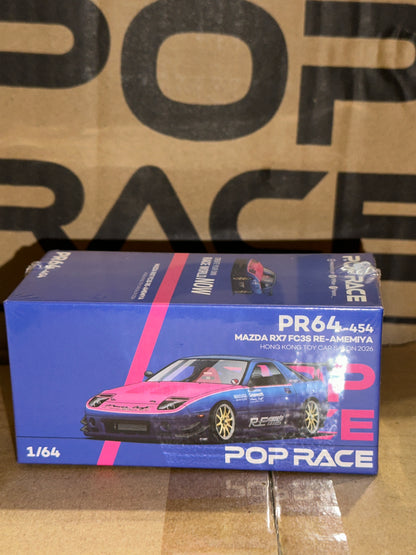 PR640454 Pop Race Mazda RX-7 RE-AMEMIYA (FC3S) HKTS Chrome Hong Kong ToyCar Salon