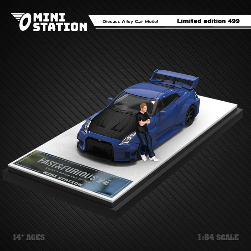 Ministation Motorcycle Model MiniStation Nissan GTR R35 Fast & Furious with Figure – JDM Diecast Models