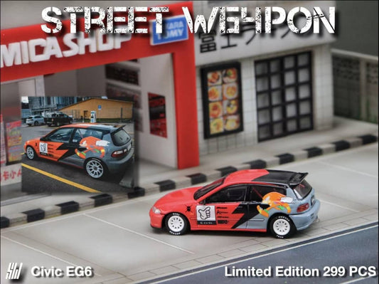 Street Weapon x Ghost Player Honda Civic EG6 Red Sonic